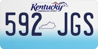 KY license plate 592JGS