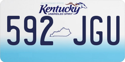 KY license plate 592JGU