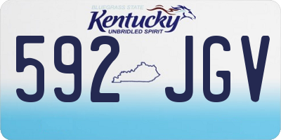 KY license plate 592JGV