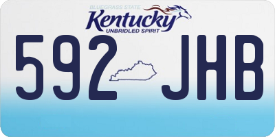 KY license plate 592JHB