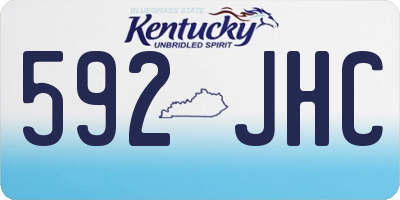KY license plate 592JHC