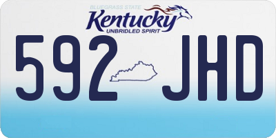 KY license plate 592JHD