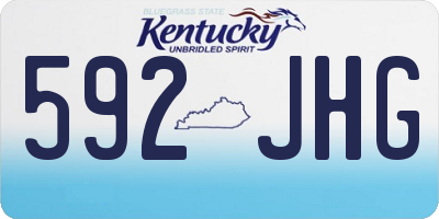 KY license plate 592JHG