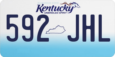 KY license plate 592JHL