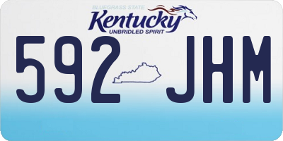 KY license plate 592JHM