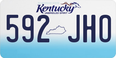 KY license plate 592JHO