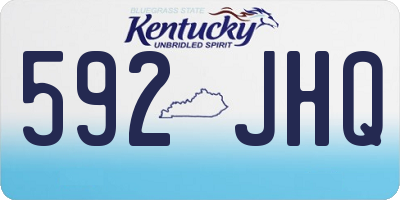 KY license plate 592JHQ
