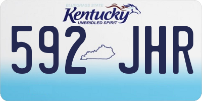 KY license plate 592JHR