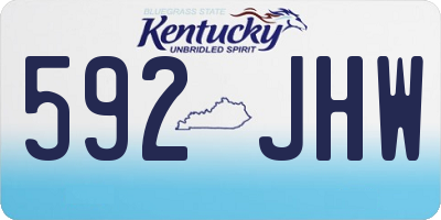 KY license plate 592JHW