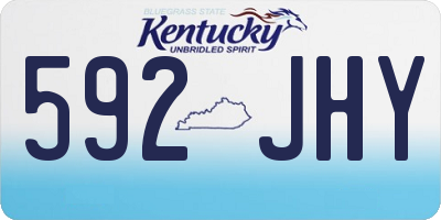 KY license plate 592JHY