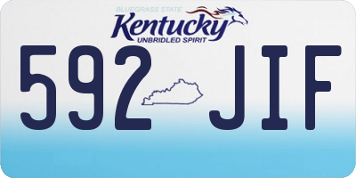 KY license plate 592JIF