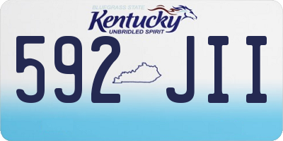 KY license plate 592JII