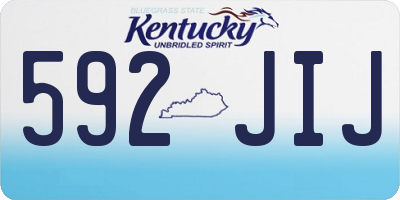 KY license plate 592JIJ