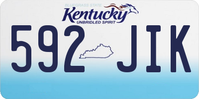 KY license plate 592JIK