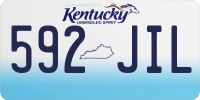 KY license plate 592JIL