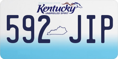 KY license plate 592JIP