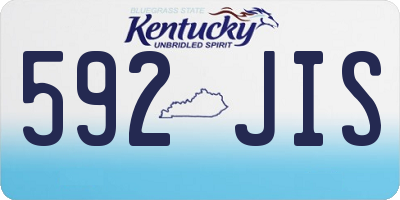 KY license plate 592JIS