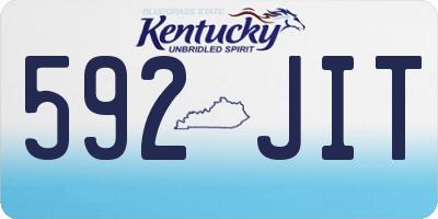 KY license plate 592JIT