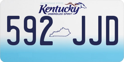 KY license plate 592JJD