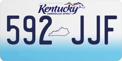 KY license plate 592JJF