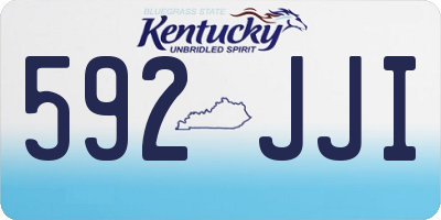 KY license plate 592JJI