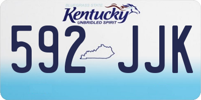 KY license plate 592JJK