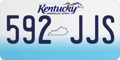 KY license plate 592JJS