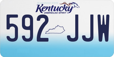 KY license plate 592JJW