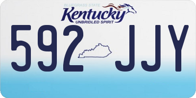 KY license plate 592JJY