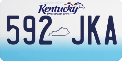 KY license plate 592JKA