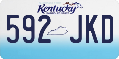 KY license plate 592JKD