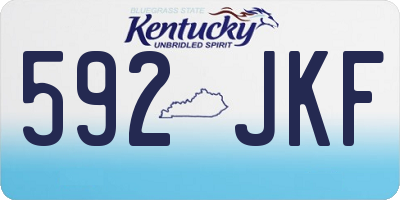 KY license plate 592JKF