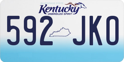KY license plate 592JKO