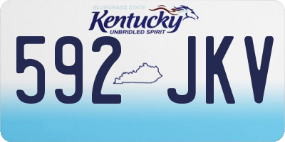 KY license plate 592JKV