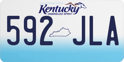 KY license plate 592JLA