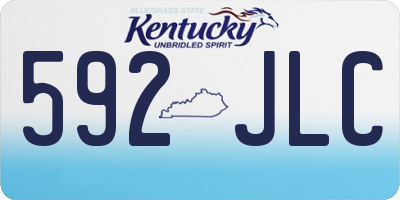 KY license plate 592JLC