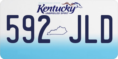 KY license plate 592JLD