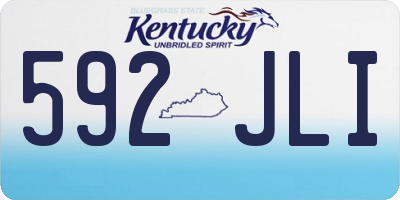 KY license plate 592JLI