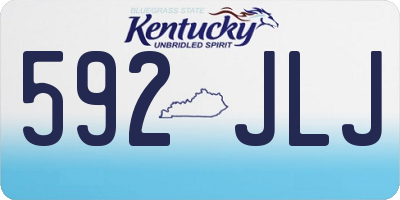 KY license plate 592JLJ