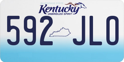KY license plate 592JLO