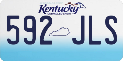 KY license plate 592JLS