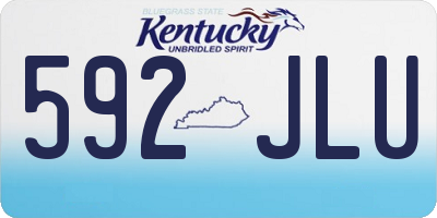 KY license plate 592JLU