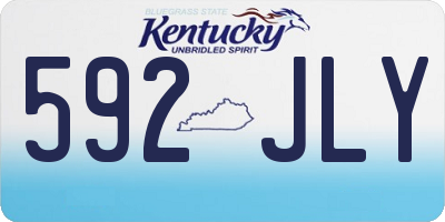 KY license plate 592JLY