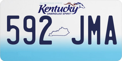 KY license plate 592JMA