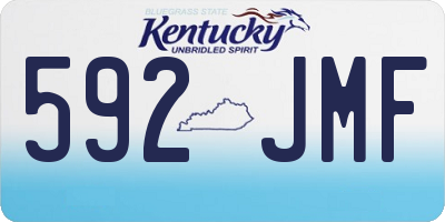 KY license plate 592JMF