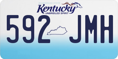 KY license plate 592JMH