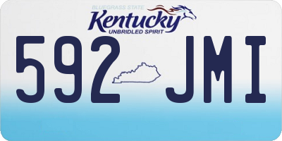 KY license plate 592JMI