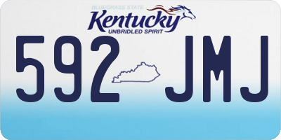 KY license plate 592JMJ