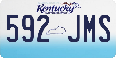 KY license plate 592JMS