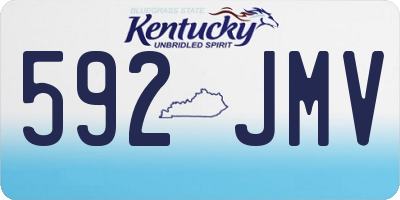 KY license plate 592JMV